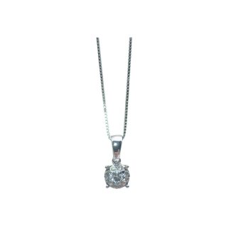 Collana punto luce in oro bianco con diamanti kt. 0.34 Davite & Delucchi